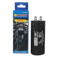 TORA Kapasitor CD60 Bulat Hitam 100 uF - Capasitor CD60 Star Black
