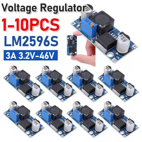 1-10pcs LM2596 DC-DC Step-down Power Supply Module 3A Adjustable Step-down Module Voltage Regulator 