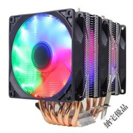 新品蘭碩6銅管CPU散熱器超靜音775AMD1155 1366臺式機電腦CPU風扇2011