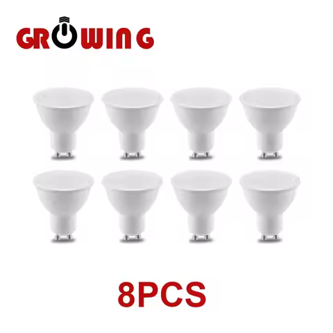 8PCS GU10 Lampada LED Bulb 5W 220V 3000K 4000K 6000K Bombilla LED Lamp Spotlight