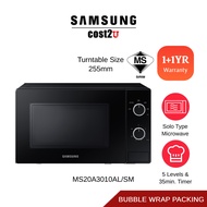 Samsung 20L Solo Microwave Oven (Glass Door) | MS20A3010AL/SM (Ketuhar Gelombang Mikro Food Defrost 