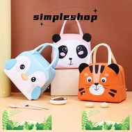 SIMPLE Insulated Lunch Box Bags,  Cloth Thermal Bag Cartoon  Lunch Bag, Convenience Lunch Box Accessories Portable Tote Food Small Cooler Bag