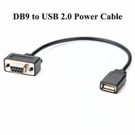 D-Sub 9Pin DB9 Female to USB 2.0 Female Power Cable for CAN Bus, LIN Bus, CANedge Data Logger, WiFi 