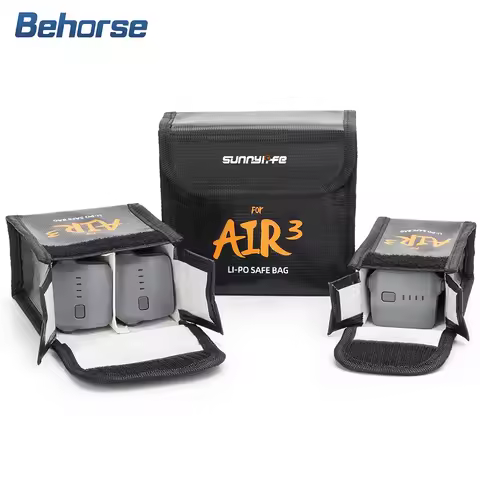 Battery Storage Bag for DJI AIR 3S/Air 3 Explosion-proof Safe Bag Battery Protection Case for DJI AI