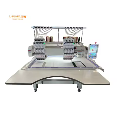 Lewanjoy Two Head 600*600mm Agbada size Commercial Embroidery Machine for Abagda Style and Africa Cl