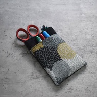 雙層口袋型醫師袍筆袋_花團錦簇