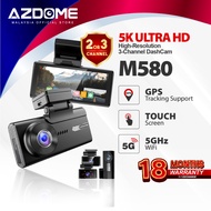AZDOME M580 2160P/5K Ultra HD Dual/Triple Channel Front & Rear & Cabin Dash Cam Night Vision