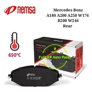 REMSA Mercedes Benz A180 A200 A250 W176 B200 W246 650ºC Rear Brake Pad