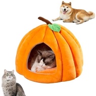 Pumpkin Cat Bed, 2024 New Cat Beds for Indoor Cats, Cute Pumpkin Shape Cat Cave Bed Cat Tent with Re