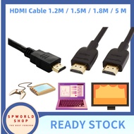 READY STOCK 4K/1080 HDTV / HDMI Cable 1.2M / 1.5M / 1.8M / 5 M / (HIGH-SPEED) FOR Mytv Astro PC Lapt