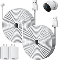 2 Pack 25ft/7.5m Power Cable Compatible with Google Nest Cam Battery (2nd Gen), Weatherproof Power A