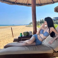 泳衣女2023新款白色綁帶丁字褲比基尼三件套性感小胸溫泉bikini