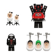 Compatible With LEGO Toilet Man Vs Surveillance Man Minifigures Titan Speaker And TV Man Figures Ass