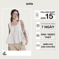 DOTTIE - Áo kiểu chiết ly - Trắng - T1130