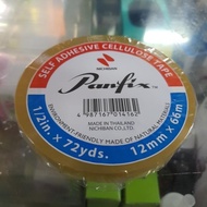 1 CAN 12 ROLLER CELLULOSE TAPE PANFIX 1/2 INCH X 72 YARDS (12MM X 66M)