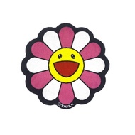 Takashi Murakami Flower Floor Mat Rug Pink/White Made In Japan (70x70cm)
