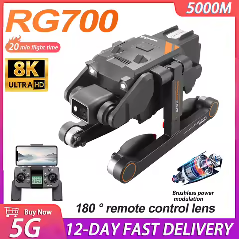 RG700 PRO Professional Drone 8K HD Dual Camera GPS 5G Wifi Obstacle Avoidance Brushless Motor Quadco
