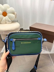 Burberry格子男士相機包拉鍊單肩斜跨包