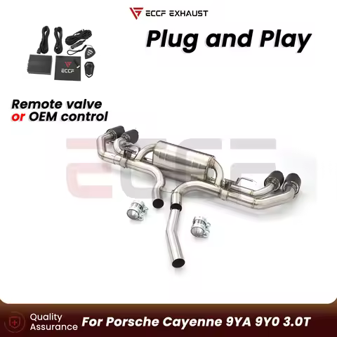 Sporty Stainless steel Catback Exhaust FOR Porsche Cayenne 9YA 9Y0 3.0T Aggressive Exhaust Sound Per