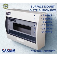 SASSIN SURFACE MOUNT DISTRIBUTION BOX (4,6,8,12,18,24 WAYS)