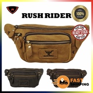 ORIGINAL RUSH RIDER GENUINE LEATHER WAIST POUCH BAG MEN WOMEN CHEST BAG CROSSBODY BEG PINGGANG KULIT