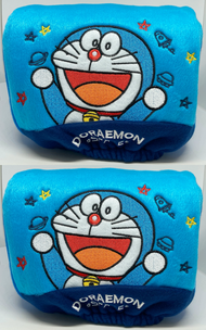 หุ้มหัวเบาะ [ 1คู่ ] โดเรม่อน Doraemon SPACE สินค้าลิขสิทธิ์แท้ แบบผ้า หุ้มหัวเบาะรถ ชุดหุ้มหัวเบาะคู่ในรถยนต์ หัวเบาะรถยนต์ DORAEMON แท้