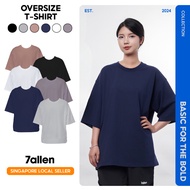 7allen Casual Oversized Cotton T-shirt, Woman T-Shirt, Casual Plain Oversized T-Shirt