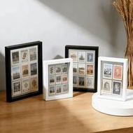 1pc Double-Sided Wooden Photo Frame, Black And White, Sizes 3x3.5/4x4/4x6/5x7/6x6/6x8/8x8/8x10 Inche