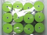 元豐東/東勢網球場~KAWASAKI 0.6mm薄型超黏外層握把布頻果綠色/一組12顆
