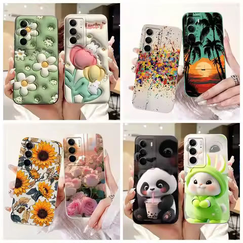 For Realme C75 4G Case Cute Cartoon Luxury Candy Painted Cover Shockproof Soft TPU Phone Case For Re