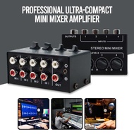 Amplifier Audio Professional Mini Mixer Ultra-Compact 4 Channel