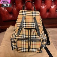 Burberry 80067241 The Rucksack 格紋皮革中型後背包﻿【促銷品】