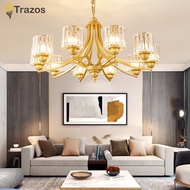 New Luxury Led Crystal Chandeliers K9 Large Crystal Chandeliers 3/5/6/8/10 Arm Living Room Modern Lu