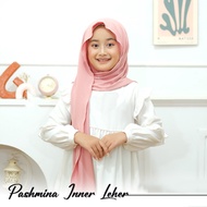 Instant pashmina inner children's jersey oval cover neck for teenagers 2in1 ages 3 - 7 years hijab/ 