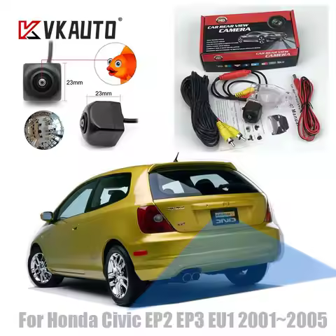 VKAUTO Fish Eye Rear View Camera For Honda Civic EP2 EP3 EU1 Civic EU 2001~2005 Civic Coupe 2012~201