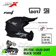 JPX FOX1 SOLID DOFF BLACK HELMET
