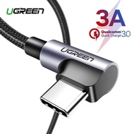 UGREEN US284 Nylon 90 Degree 3A USB Type C Cable for Samsung - 2 Meters