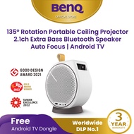 BenQ GV30 Mini LED Wireless Projector with Android TV and Bluetooth Speaker (โปรเจคเตอร์พกพา โปรเจคเตอร์ wifi มินิโปรเจคเตอร์ 135°)