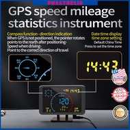 🌟Local delivery🌟Digital GPS Speedometer Odometer 4.7 Inch LCD Display HUD with Overspeed Alarm, Alti