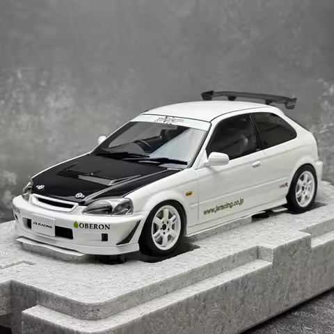 MH 1:18 for Civic Type R (EK9) J's Racing alloy car model collection and viewing items