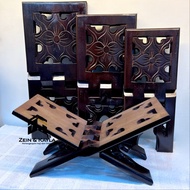 Jumbo Carved Rehal Teak Wood Neat & Smooth Finish (Available: Large, Medium, Small) Carved Motif Qur