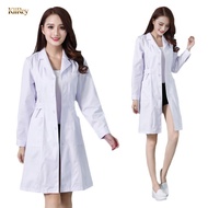 White Coat Long-Sleeved Female Doctor Clothes White Coat Nurse Clothes Physician Thick Work Clothes 