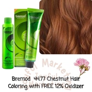 Chestnut Hair 44.77 Bremod Hair Color Cream (Basic Colors) 100ml (WITH OXIDANT INCLUDED)  Good Joyfu