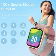 สายรัดข้อมือฟิตเนส2024สมาร์ทวอท์ชอัตราการเต้นของหัวใจผู้หญิงผู้ชาย Smartwatch Olahraga กันน้ำนาฬิกากําไลโทรผ่านบลูทูธสำหรับ Android IOS Lwropeioreqqqqu