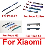 สำหรับ Xiaomi Poco M3 Pro M3 Poco X3 Poco F3 F2 Pro Pocophone F1ปุ่มเปิดปิดลงปุ่มด้านข้าง