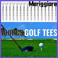 MERIGGIARE 100pcs White Striped Golf Tee, 69/83mm Wooden Golf Wood Tees, Durable Digital Scale Golf 