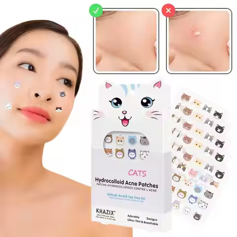 1bag/100pcs Cute Cat Anti-ance Patch Acne Pimple Removal Soothing Repair Oil Gentle Care Breathable 