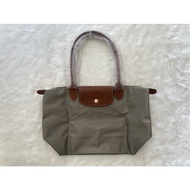 100% Authentic Longchamp Women bags Le Pliage Original Dumpling bag 2605089P55 Small Size Long handle Nylon Shoulder Bag folded Shopping Bag Dove grey color made in France