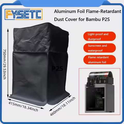 For Bambu Lab P2S/P1 Series AMS Nylon Printer Dust Cover Protector Waterproof Chair Table Cloth 3d P