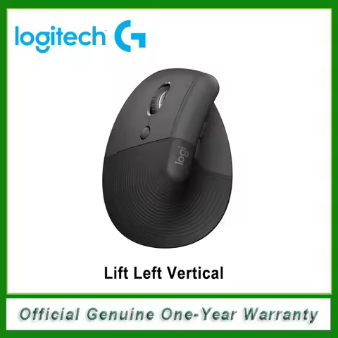 New Logitech Lift Left Vertical Ergonomic Mouse, Left-Handed, Wireless, Bluetooth or Logi Bolt USB, 